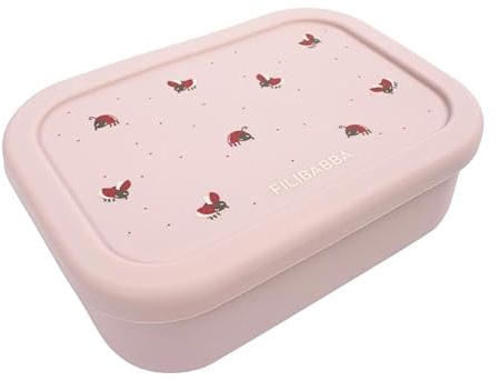Filibabba Essensbox aus Silikon, 3 Fächer, Weiß