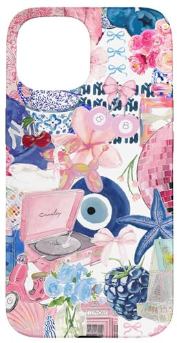 Coquette Pink European Summer Floral Preppy Cute Y2K Collage Case for iPhone 15