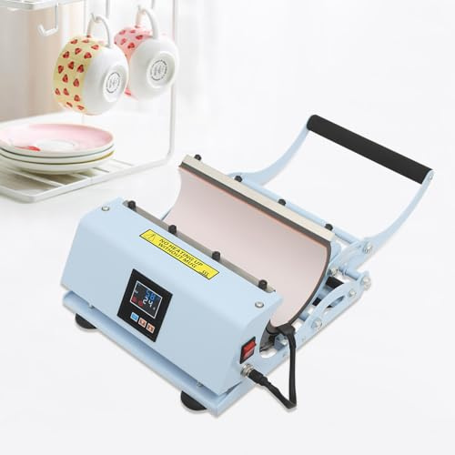 500W Mug Press Machine for 11oz-30oz Sublimation Ceramic Mugs Heat LCD Press Machine Tumbler Heat Press Machine, 0-200°C Temperature / 0-999s Time Adjustable