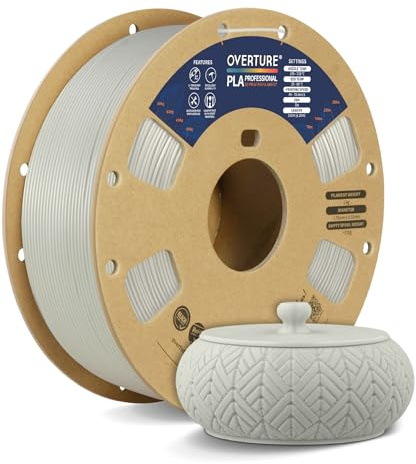 OVERTURE PLA Plus (PLA+) Filament 1.75mm, Stronger & More Durable, Professional Toughness 3D Printer Filament, 1kg (2.2lbs), Cardboard Spool, High Precision +/- 0.02mm (Champaign)