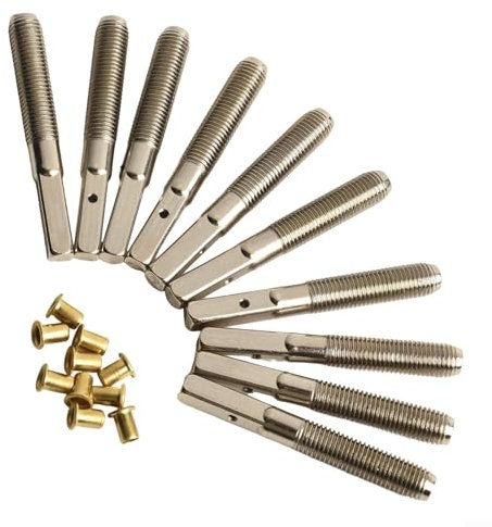 Tuning Zubehör für Lyres Zuverlässiges Set mit 10 Metallnadeln mit einem praktischen Schraubenschlüssel (Stimmstift-Nagel)