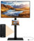 GYMAX Support TV sur Pied Inclinable, Hauteur Réglable, avec Prise de Courant, Étagère de Rangement, pour Télévision Écran de 32 à 70″ Jusqu'à 50 KG, VESA Max 600 x 400 mm