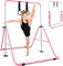 KAYMAN Foldable Gymnastics Horizontal Bar with Hand Protection Wrap, Adjustable Height & Feet - Durable Iron Equipment for Flexibility Training, Compact & Stylish - Perfect for Home Gym