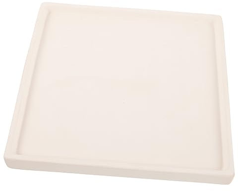 Yardenfun Sottovaso Per Piante in Ceramica Quadrato Spessore Rinforzato Vassoio Resistente Per Vasi Bonsai e Fioriere Antiscivolo e Durevole Per Giardino e Interni Supporto Per Vasi Di Medie