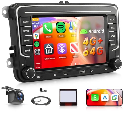 4G+64G Car Radio Stereo for Volkswagen VW Transporter T5 2010-2015 5GWiFi | Hodozzy 7 VW IPS Touchscreen Radio with DSP Wireless Carplay Android Auto GPS Bluetooth5.0 FM/RDS SWC+Reverse Camera