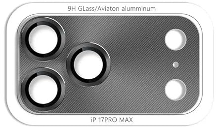Rear Camera Glass Protector Compatible With iPhone 17 Pro Max Grey