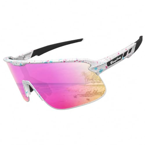 BangLong Sport Sonnenbrille für Herren Damen - UV400 Schutz TR90 Schnelle Sportbrille Brille Fahrradbrille für Fahrrad Laufen Baseball Outdoor