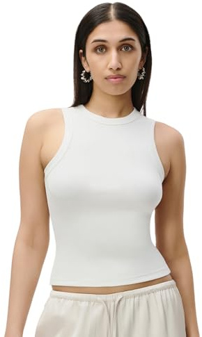 LeGer Ria Top - Tank Top Damen in RIPP-Struktur - körpernahe Passform - Oberteil aus Baumwolle - Mode für Damen - by Lena Gercke - Gr. 34-44