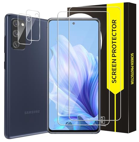Bodyguard 2+2 Stück Schutzfolie für Panzerglas für Samsung Galaxy S20 FE 5G, 2.5D Hülle Freundllich 9H Härte Stoßfänger HD-Klar Hohe Auflösung Sensitive Touch Fingerabdruck-ID S20 FE 5G Displayschutz
