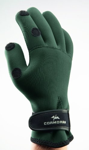 Cormoran Neopren Handschuhe dunkelgrün/schwarz Gr.L