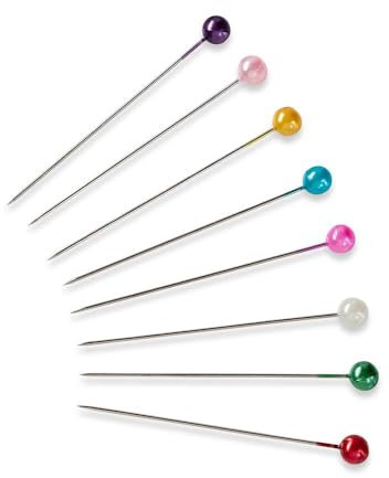 Prym 028620 Perlkopf-Stecknadeln 0,58 x 40 mm bunt Sortiert, Kunststoffdose