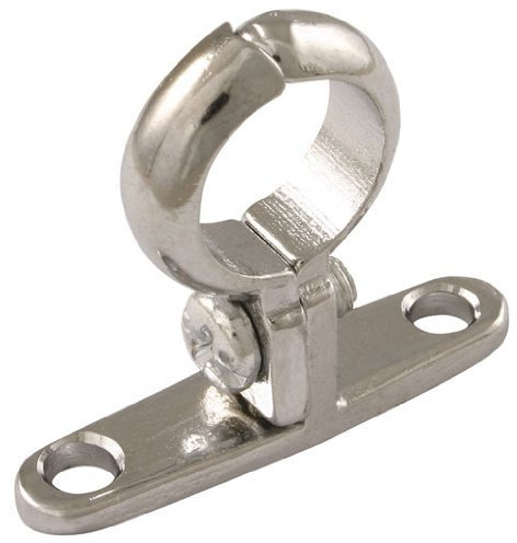 28MM OD PIPE CLIP WALL MOUNT CHROME - Screw to Wall, Chrome Plated, Cast Brass (Metric Pipe Clips and Back Plates)