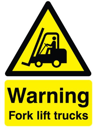 Signs Schild &Etiketten FHA23850R Tafel Warnschild Stapler