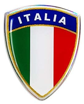 4R Quattroerre.it 495 3D Aufkleber klassischer Schild Italien, Transparentem