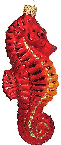 Gartenschätze Christbaumschmuck - Seepferdchen rot 11 cm - Weihnachten