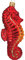 Gartenschätze Christbaumschmuck - Seepferdchen rot 11 cm - Weihnachten