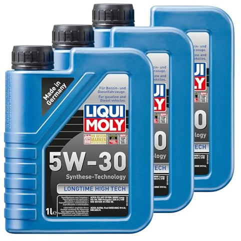 3x LIQUI MOLY 1136 Longtime High Tech Motoröl 5W-30 1L