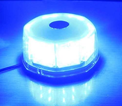 Anzene 32 LED 32W Haute Puissance Magnétique Toit Clignotant D'urgence Police Avertissement Attention Stroboscopique Lumière pour Voiture Camion Véhicule (bleu)