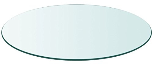 Festnight Ersatzteil Rund Tischplatte Glasplatte aus Glas Durchmesser 700 mm Transparent