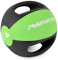 MSPORTS Medizinball Premium mit Griffe 1 – 10 kg – Professionelle Studio-Qualität Gymnastikbälle (4 kg - Grün)