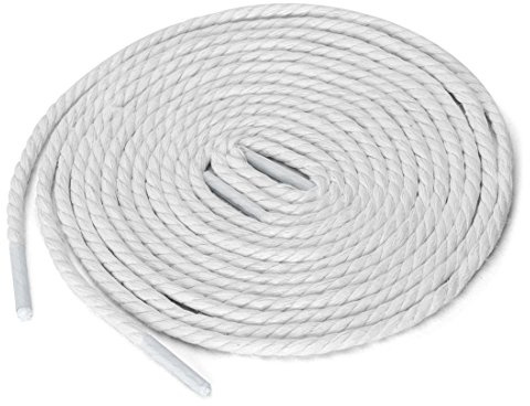 sourcing map 2 Paires Lacets cirés imperméables cordon rond chaussures bottes habillées Blanc 140 cm/55