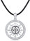 CUOKA MIRACLE Herren Lederkette mit Kompass Anhänger Sterling Silber 925 Kompass Halskette 1.5 mm Lederband Kette mit Geschenkbox für Mann Damen