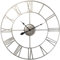 DRW Wanduhr rund aus Metall in Silber 90 x 4 cm