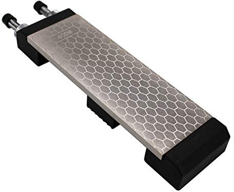 HFS(R) Diamond Sharpening Stone Double-Sided Sharpener 400/1000 Grit with Stone Holder for Kitchen Outdoor Tool 203mm X 70mm