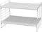 Iris Ohyama, Estante modular y extensible, bajo el fregadero, 2 niveles, extensible de 42 a 70 cm, 5 cuchillas extraíbles, cocina - Telescopic Rack 2-tier USD-2V - Blanco