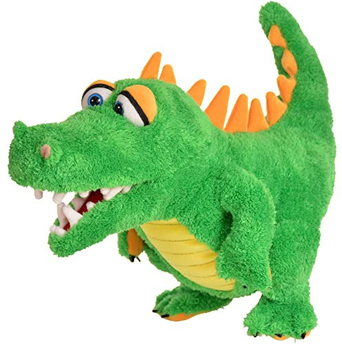 Living Puppets Handspieltier Krokodil Travis aus Stoff mit Einer Größe von 28cm, W841, grün