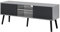 [en.casa] Fernsehtisch Eskilstuna mit Schranktüren und Ablagefächern Fernsehschrank TV Sideboard für Schlafzimmer, Wohnzimmer 120 x 29,5 x 46,5 cm Hellgrau/Schwarz