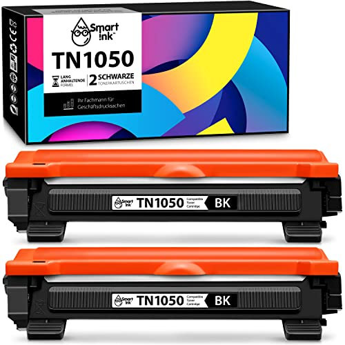 Smart Ink kompatible Tonerkartusche als Ersatz für Brother TN1050 TN-1050 TN 1050 (2 Schwarz Multipack) kompatibel mit Brother DCP-1510 HL-1110 MFC-1810 MFC-1910W DCP-1610W DCP-1612W DCP-1512