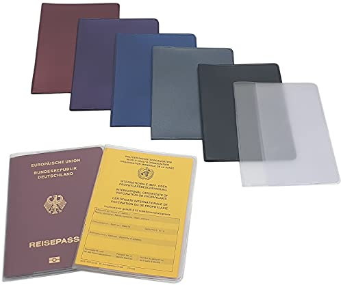 Impfpass Schutzhülle/Internationaler Impfpass/Impfausweis/Impfbuch/Reisepass Hülle ab Ausstellungsdatum 2005 mit 2 Fächer Made in Germany (Metallic Blau)