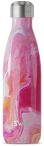 S'well Stainless Steel Water Bottle, 17oz, Rose Agate, Triple Layered Vacuum Insulated Containers Keeps Drinks Cold for 36 Hours and Hot for 18, BPA Free, Perfect for On the Go