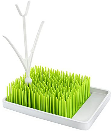 WPCASE Baby Bottle Drying Rack Green Grass Baby Feeding Bottle Cleaning Storage Shelf Drainer Nipple Drying Rack Dryer Baby Bottle Holder