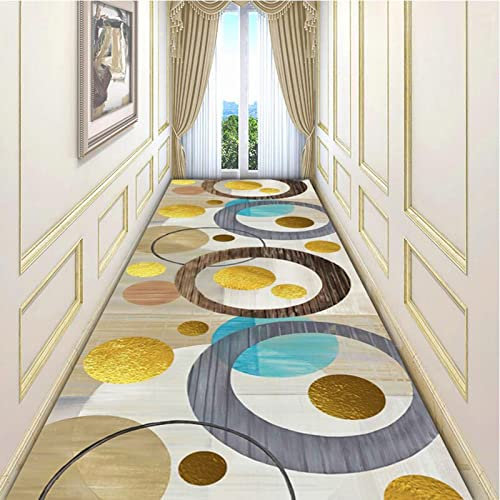 HJYDAQ Tapis de runnier étroit de Couloir Contemporain avec Support antidérapant, Tapis de Tapis pour Hall de Cuisine Stailles Tapis de Surface - Largeur 60cm 70cm 80cm 90cm 100cm 120cm 120cm