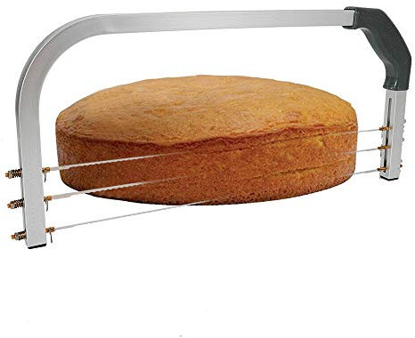 Cortador de tartas, cortador de base de tartas, 3 cuchillas, cortador de tartas, sierra de acero inoxidable, ajustable, para hornear pasteles