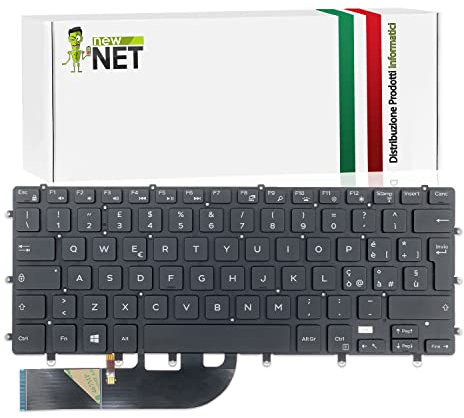 new net Keyboards - Tastiera Compatibile con Notebook dell 0CHVD9 DLM14L26I0J698 CHVD9 PK131BG1A15 19H072810497M DLM14L2[ Layout ITA - Senza Frame - Retroilluminata ]