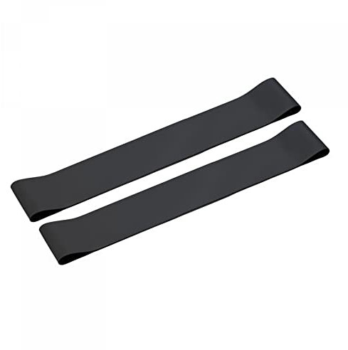 sourcing map Rutschfeste Stuhlbänder, flexible Sitzgummis, elastische Latexbänder für Zuhause, Büro, halbe Länge 250 mm, Dicke 1 mm, Schwarz, 2 Stück