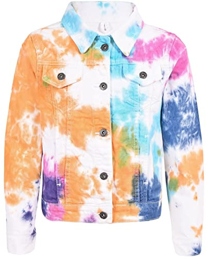 A2Z 4 Kids Girls Fashion Denim Jacket Coat Jeans Long Sleeve - Jacket JK55 Multi 7-8