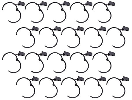 yaoqijie - Anello per tenda con clip per anelli per doccia, gancio per appendere la doccia, asta per tendaggi, ganci circolari in metallo, supporto per appendere il gancio romano scorrevole (colore: