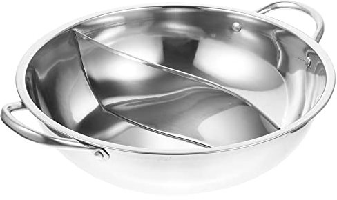 CALLARON Geteilte Hot Pot Pfanne Aus Edelstahl Für Induktionskochfelder Leicht Zu Reinigende Konstruktion