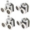Rotelle per doccia con doppia porta scorrevole,4 pezzi (2 superiori + 2 inferiori) (23MM-2top +2bottom)