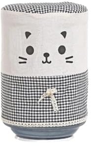 Water Dispenser Barrel Cover, 34cm x Diameter 28cm Bucket Dust Cover Reusable Cute Water Dispenser Barrel Dust Cover Protective Cover for Hot & Cold Water Dispensers Bottles(Black)