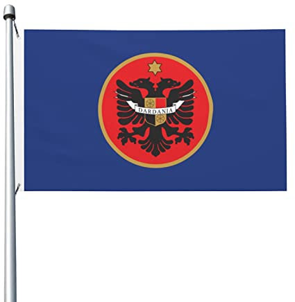 Flagge von Dardania, 90 x 150 cm, für den Außenbereich, Dekoration, leichtes Banner, für Zuhause, Party, Hof, 3 x 5 Flaggen