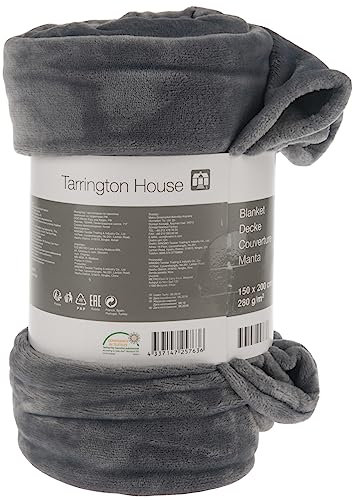 Tarrington House Kuscheldecke, Polyester, 150 x 200 cm, 280 g/m², weich, anthrazit