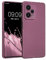 kwmobile Handyhülle kompatibel mit Xiaomi Redmi Note 12 Pro 5G Hülle - weiche Silikon Case metallisch schimmernd in Metallic Lavendel