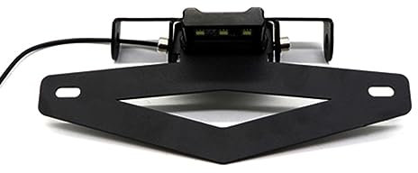 HWORKS Moto Staffa Portatarga Pieghevole per Benelli 502C 502 C BJ500-6A Staffa Telaio Porta Targa Posteriore Moto con Porta Targa A LED Tidy