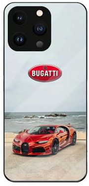 NDMUS Rundumschutz Handyhülle, für Bugatti Stilvolles Auto-Emblem-Erscheinungsbild Dünn Full Body Protection Stoßfest, für,iPhone 13 pro max case