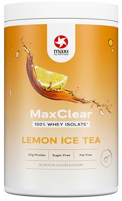 MaxiNutrition, Maxclear, Clear Whey Lemon Ice Tea, 100% Whey Protein Isolate, 420g, with 24g Protein per Serving, Refreshing, Low in Calories, Without Artificial Flavors